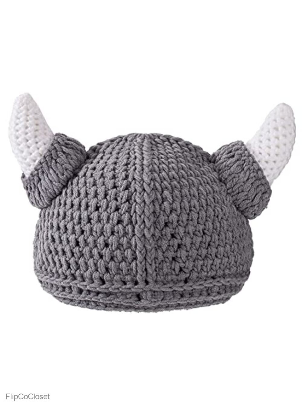 Handmade Knit Viking Hat with Horns Baby Beanie
